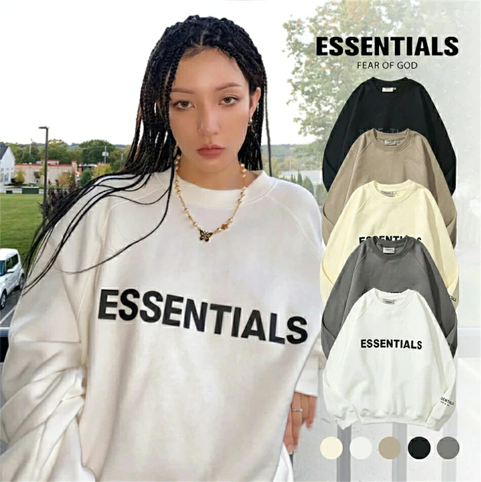 ESSENTIALS エッセンシャルズ パーカー 労働者の一団のど首 丸首 ティーシャツ プルオーバー 一般受け ティーシャツ 長袖 今めかしい メンズ レディース 心地よい かっこいい