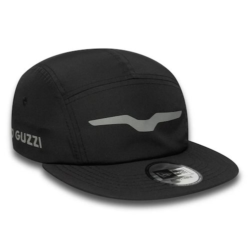 送料無料 Moto Guzzi Reflective Baseball Camper Cap モトグッツイ ベースボールキャップ ジェットキャップ 帽子 キャップ ブラック｜SUN RISE BEACH