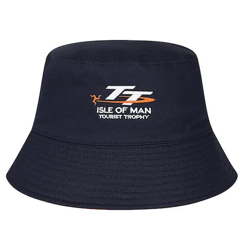 ★貨物輸送無料★Isle of Man Races Reversible Navy/Orange Bucket Hat マン島 TT スピード競技 公式的 リヴァーシブル かぶり笠 井戸釣瓶かぶり笠 米国海軍/オレンジ色
