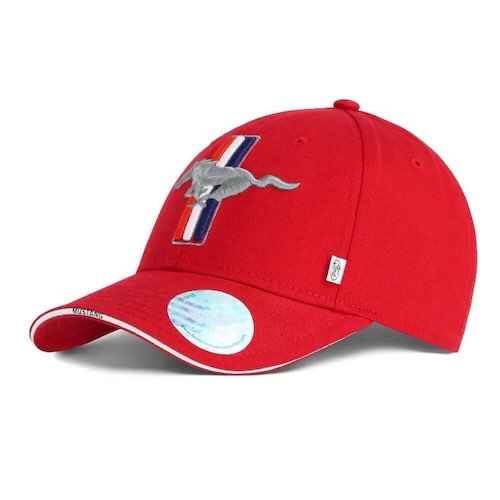 ★送料無料★Ford Mustang Logo Baseball Cap フォード マスタング オフィシャル ベースボールキャップ 帽子 レッド|SUN RISE BEACH