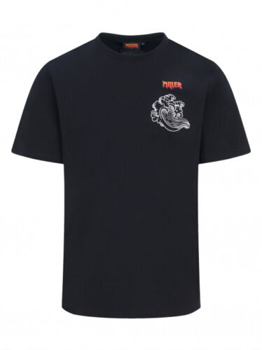 ★貨物輸送無料★Jack Miller Official Live Fast T-shirt 手玉 銀鏡 公式的 プルオーバー 半袖 黒いこと