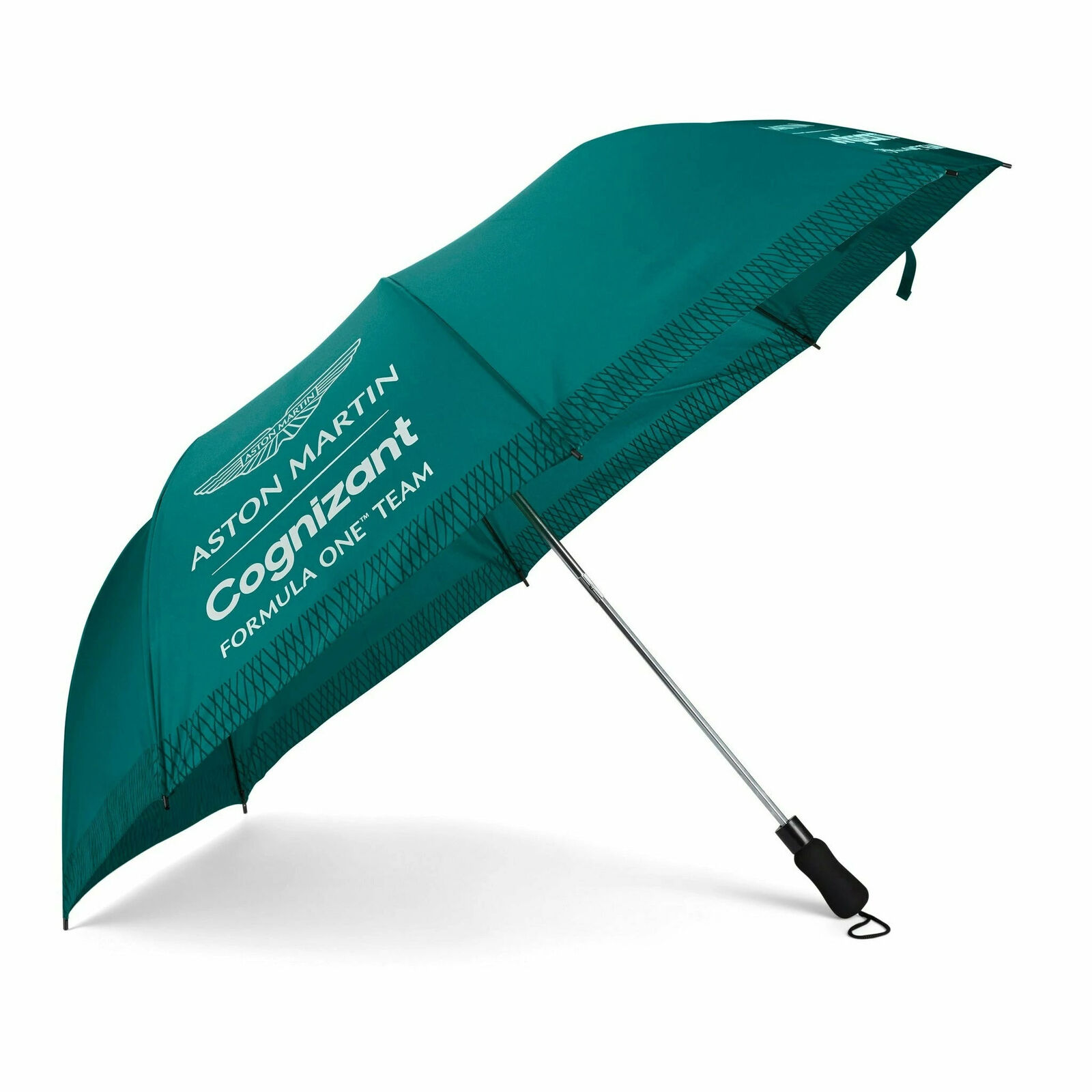 消費税無し 送料無料 Aston Martin F1 Team Foldable Umbrella アストンマーティン オフィシャル アンブレラ 傘 グリーン 22 Fucoa Cl