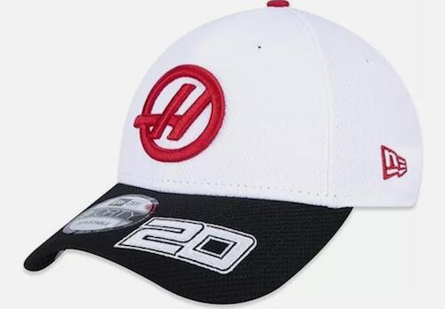送料無料 Haas F1 Racing Team Kevin Magnussen 20 Snapback Baseball Cap ハース ケビン マグヌッセン キャップ 帽子 ホワイト/ブラック｜SUN RISE BEACH