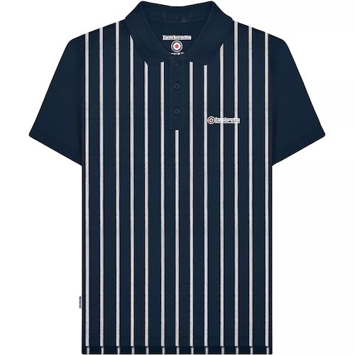 Lambretta Pinstripe Polo Shirt ランブレッタ ピン縞模様 スポーツシャツ 半袖 米国海軍