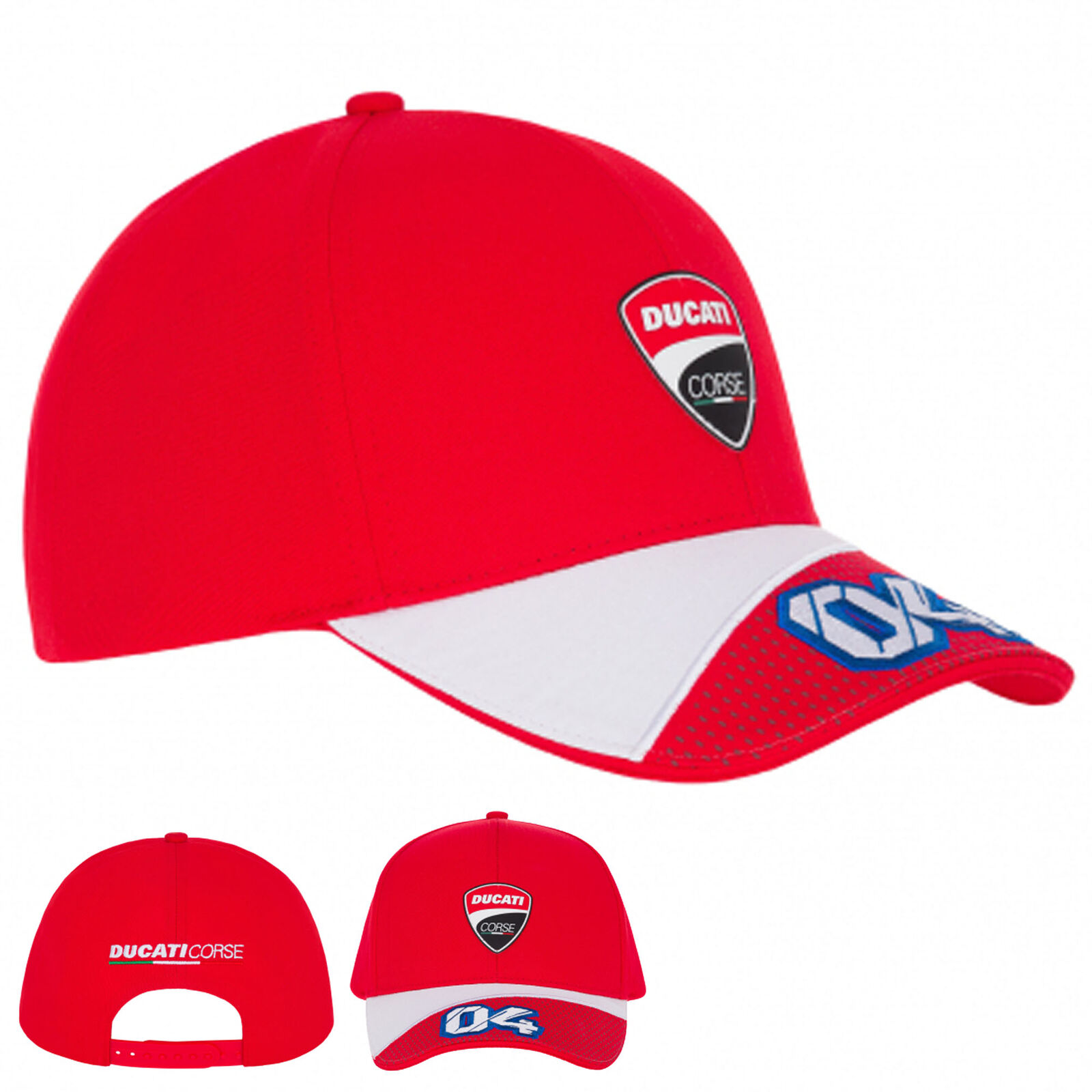 Andrea Dovizioso #04 Ducati Baseball Cap アンドレアドビツィオーゾ ドゥカティ キャップ 帽子 ベースボールキャップ レッド｜SUN RISE BEACH