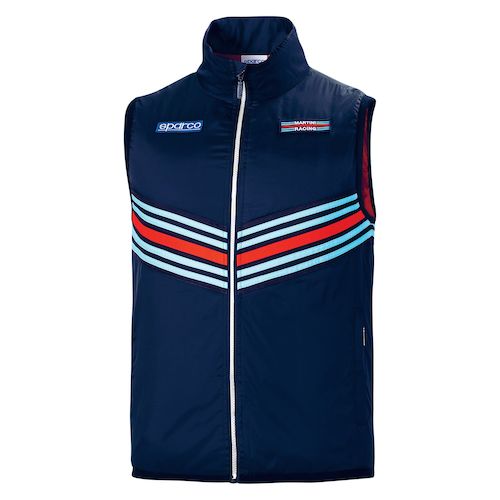 ★送料無料★Sparco Martini Racing Gilet Vest マルティーニ ベスト アウター ネイビー|SUN RISE BEACH