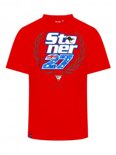 Casey Stoner Tribute Red T-shirt ケーシーストーナー 公式的 プルオーバー 半袖 赤いこと
