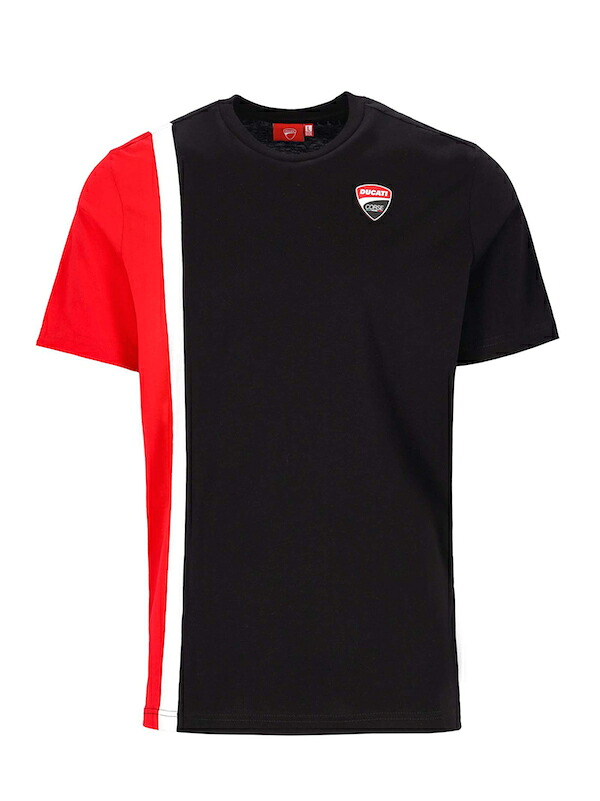 ★送料無料★Ducati Corse T-Shirt White Band Tee ドゥカティ オフィシャル Tシャツ 半袖 ブラック｜SUN RISE BEACH