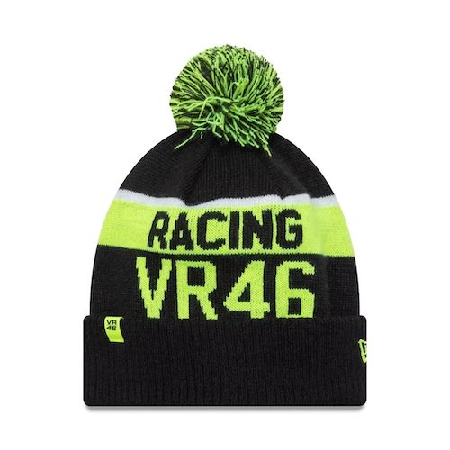 ★送料無料★VR46 Valentino Rossi Vale Bobble Cuff Beanie バレンティーノ ロッシ ニット帽 ニットキャップ 帽子 ブラック|SUN RISE BEACH