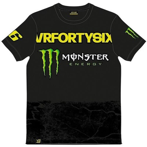 Valentino Rossi VR46 Monster Camp T-Shirt バレンティーノ ロッシ 異類異形 プルオーバー 半袖 黒いこと