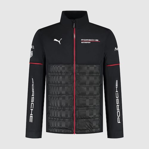 ★貨物輸送無料★Porsche Motorsport Hybrid Zip JACKET ポルシェ 公式的 フルジップ 上衣 アウター 黒いこと