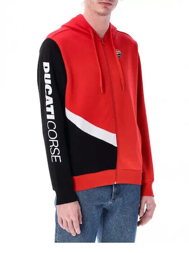 ★貨物輸送無料★Ducati Corse Zip Up Hoody ドゥカティ ジップアップ フーディー パーカー 赤いこと