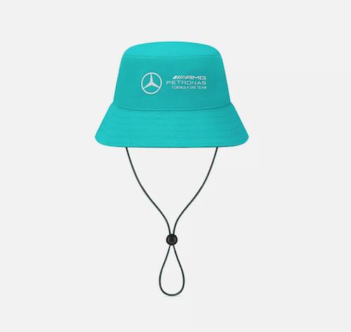 貨物輸送無料 Mercedes AMG Petronas Bucket Hat ベンツ ペトロナス 井戸釣瓶かぶり笠 青色