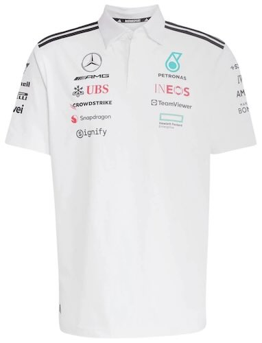 ★送料無料★Mercedes-AMG Official Team Polo Shirt Petronas ベンツ オフィシャル ペトロナス ポロシャツ ホワイト2025|SUN RISE BEACH