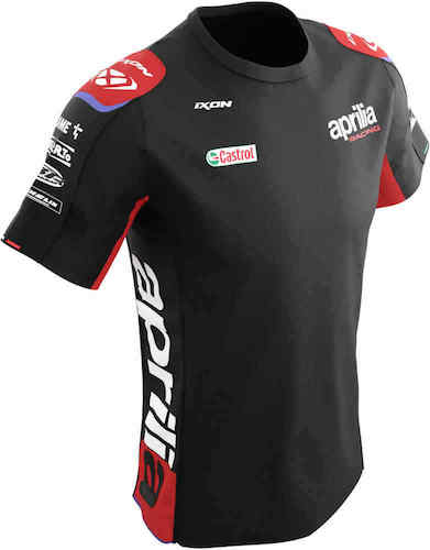 ★貨物輸送無料★Aprilia Racing Team Ixon T-Shirt アプリリア ティーシャツ 半袖 黒いこと