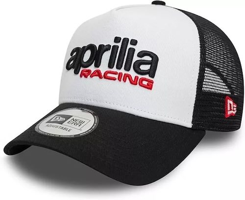 送料無料 Aprilia Racing New Era A-Frame Mesh Trucker Cap アプリリア メッシュキャップ 帽子 ブラック|SUN RISE BEACH
