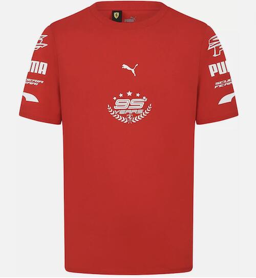 Scuderia Ferrari F1 Celebrating 95th Years フェラーリ プルオーバー 半袖 赤いこと