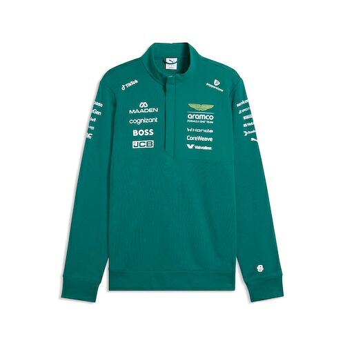 貨物輸送無料 Aston Martin Half Zip Sweatshirt アストンマーティン ハーフジップ トレーナー 長袖 緑であること 2026