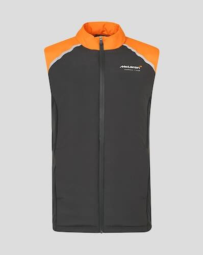 ★貨物輸送無料★Mclaren F1 Team Official Lightweight Hybrid Gilet マクラーレン 公式的 より良い 2025 薄墨色