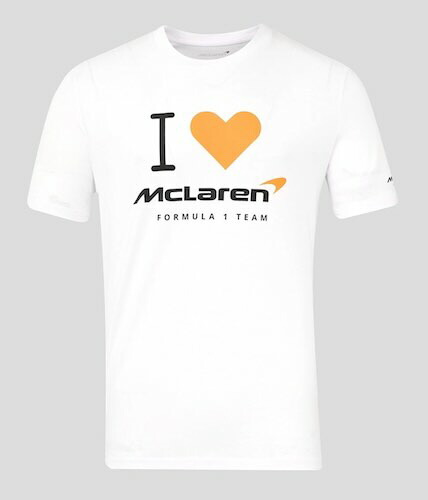 ★送料無料★Mclaren I Love McLaren T-Shirt マクラーレン Tシャツ 半袖 ホワイト