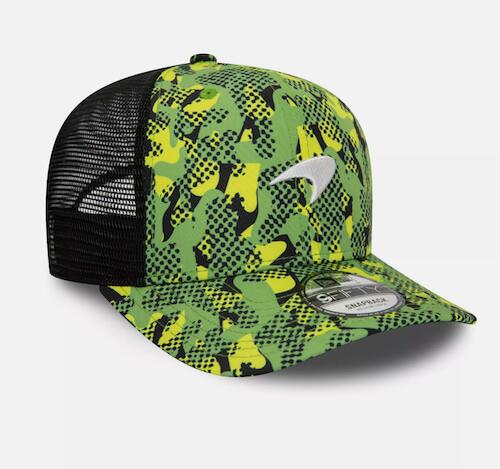 送料無料 McLaren F1 New Era Camo Trucker Baseball Cap マクラーレン メッシュキャップ 帽子 カモ柄 迷彩|SUN RISE BEACH