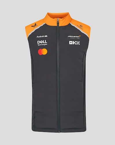 ★貨物輸送無料★Mclaren F1 Team Official Lightweight Hybrid Gilet マクラーレン 公式的 より良い 2025