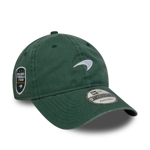 ★送料無料★McLaren F1 Washed Stlye Baseball Cap マクラーレン ベースボール キャップ 帽子 ニューエラ ダークグリーン ウォッシュ加工｜SUN RISE BEACH