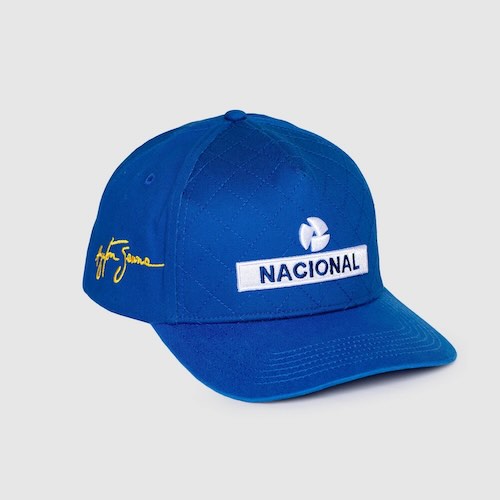 Ayrton Senna Nacional Quilted Baseball Cap アイルトンセナ ベースボール キャップ 帽子 ブルー|SUN RISE BEACH