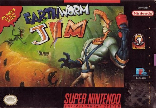【中古】北米版 スーパーファミコン SNES Earthworm Jim アースワームジム|SUN RISE BEACH