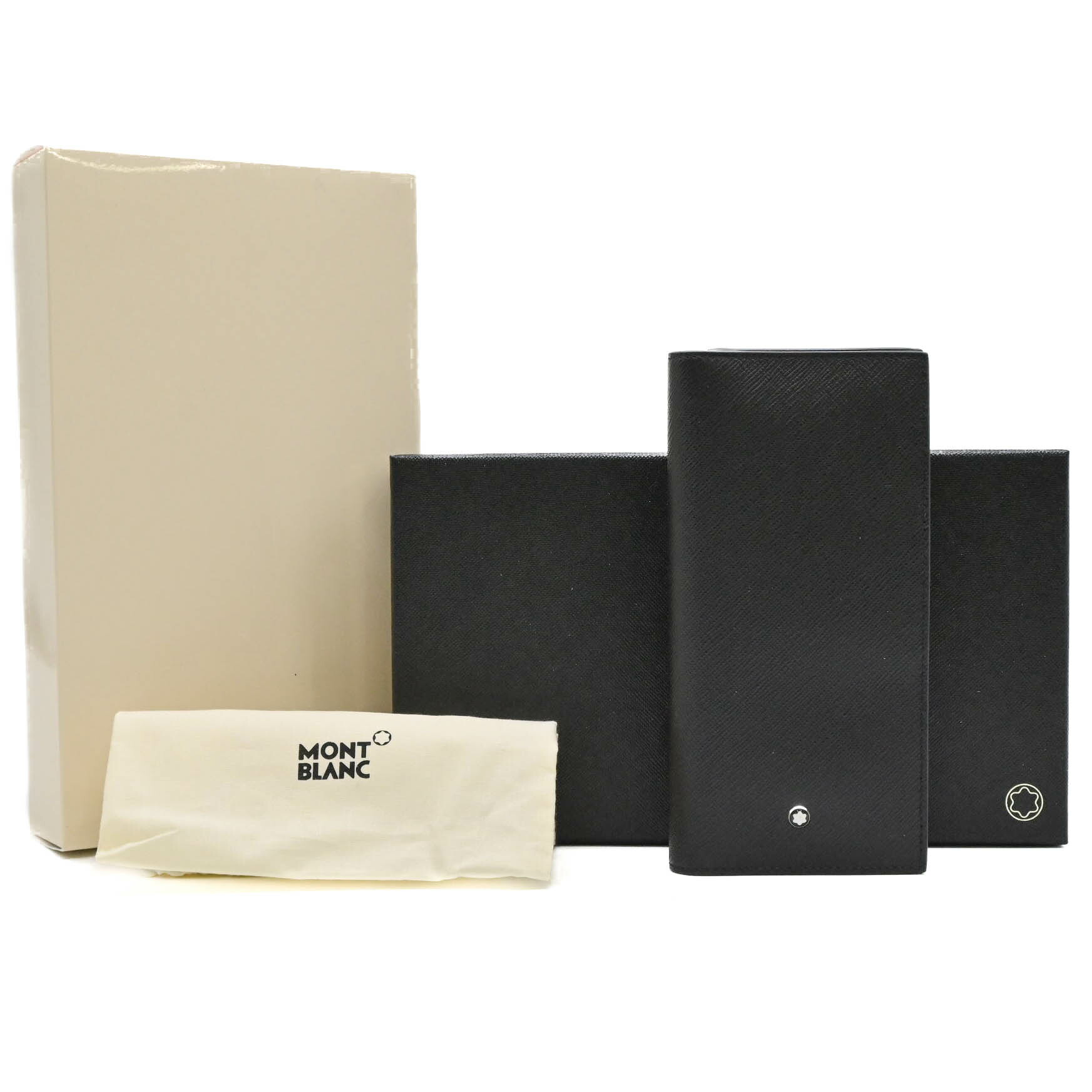 【お値引き】【未使用品】MONTBLANC モンブラン サルトリアル 15CC ロングウォレット 長財布 二つ折り ブラック 黒 レザー 130320