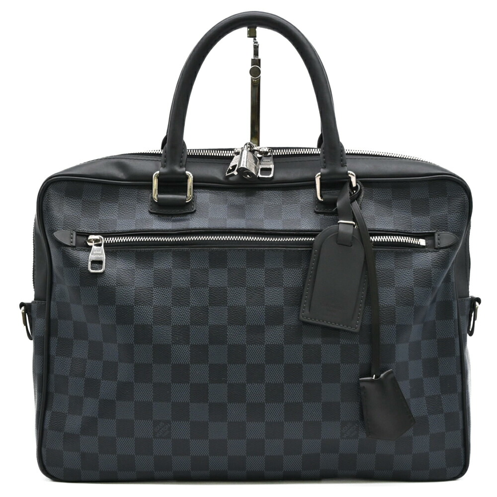 【お割り引き】LOUIS VUITTON ルイヴィトン ブリーフ入れもの 2way 肩部 鞄 商行為御徒面子 ダミエコバルト メンズ 米国海軍 黒いこと N41347