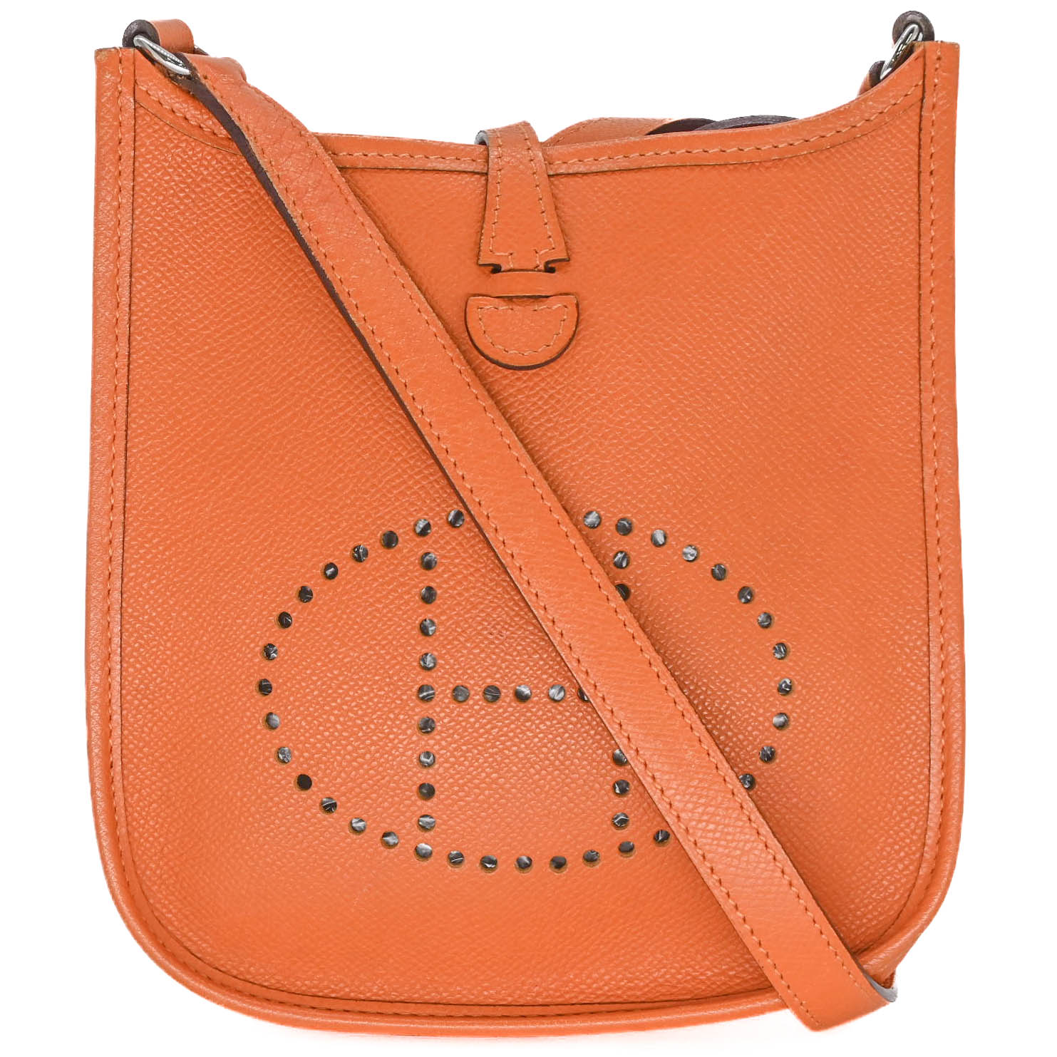 【お値引き】HERMES エルメス エヴリン TPM ショルダーバッグ レザー ヴォーエプソン オレンジ レディース ♯□H｜ブランド買取販売SRC