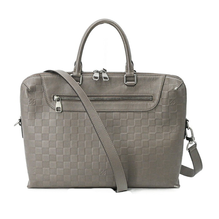 LOUIS VUITTON ルイヴィトン ポルトドキュマン ワット秒 PDJ 2WAY トートバッグ 肩部 商行為御徒面子 ダミエアンフィニ グレージュ N48264