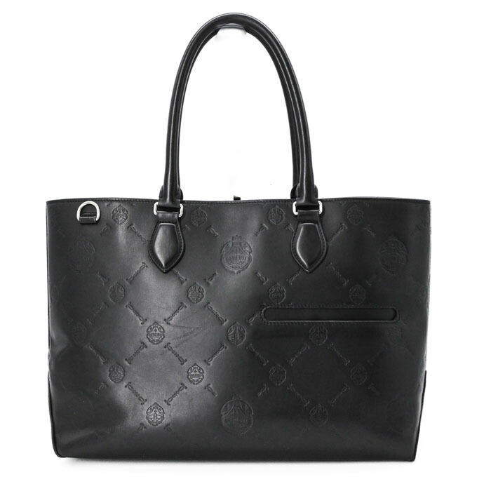 【美品】Berluti ベルルッティ トゥジュール 大広間目じるし シグネチャーエンボス メンズ トートバッグ 商行為 黒いこと 黒