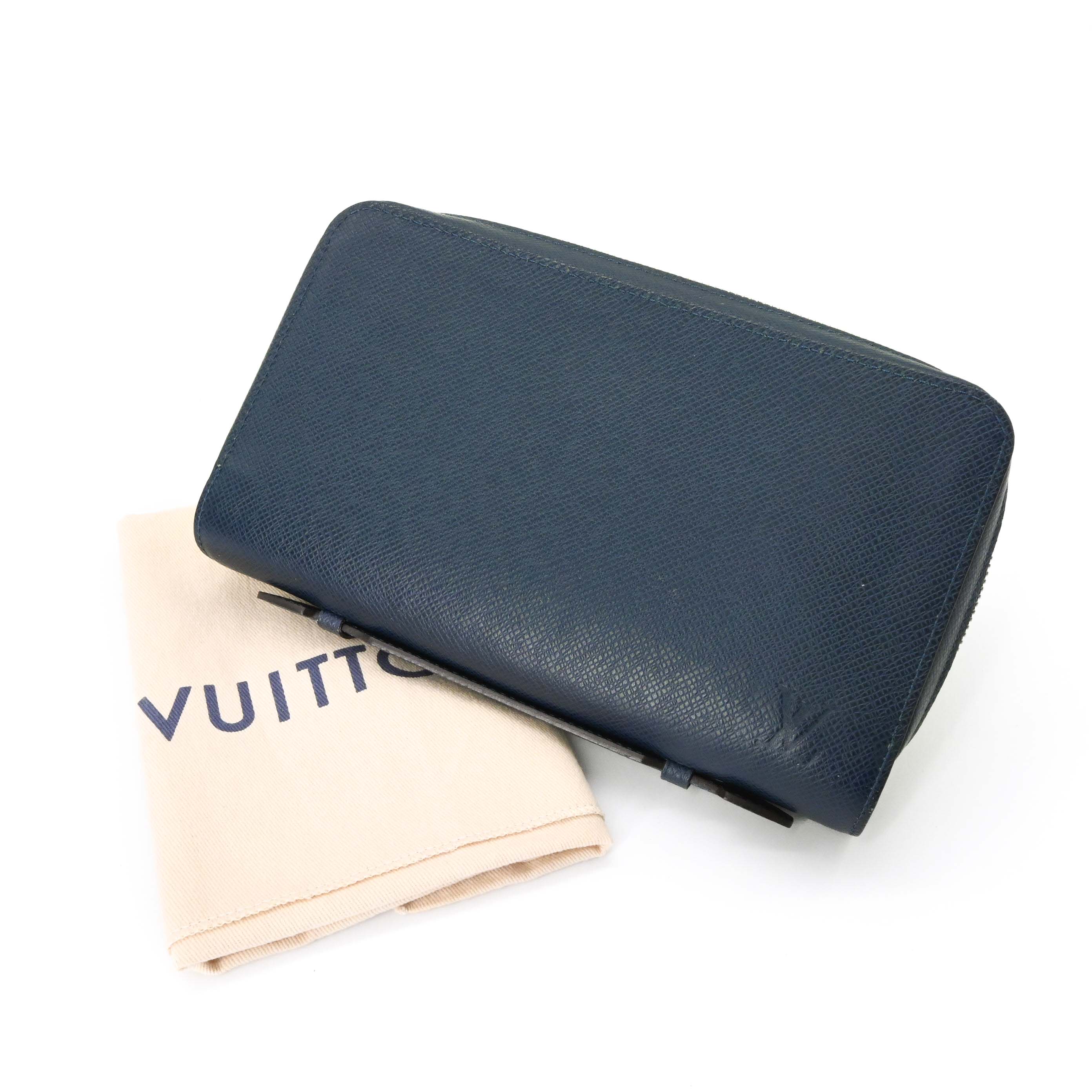 【美品】LOUIS VUITTON ルイヴィトン ジッピーXL タイガ 長財布 ウォレット ラウンドファスナー レザー ブルーマリーヌ M44276