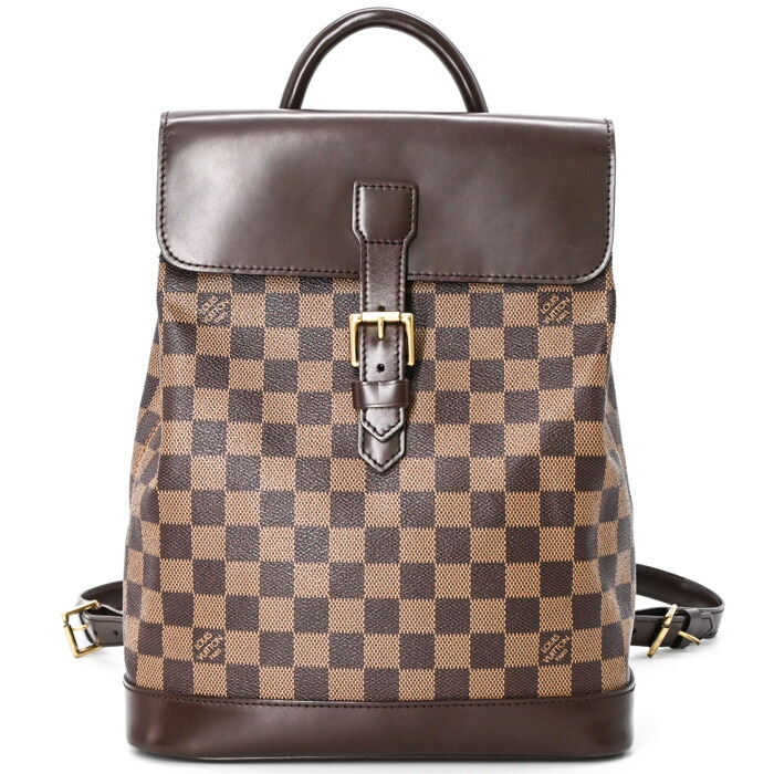 【美品】LOUIS VUITTON ルイヴィトン ダミエ キャンバス ソーホー リュックサック デイバッグ ブラウン レディース N51132