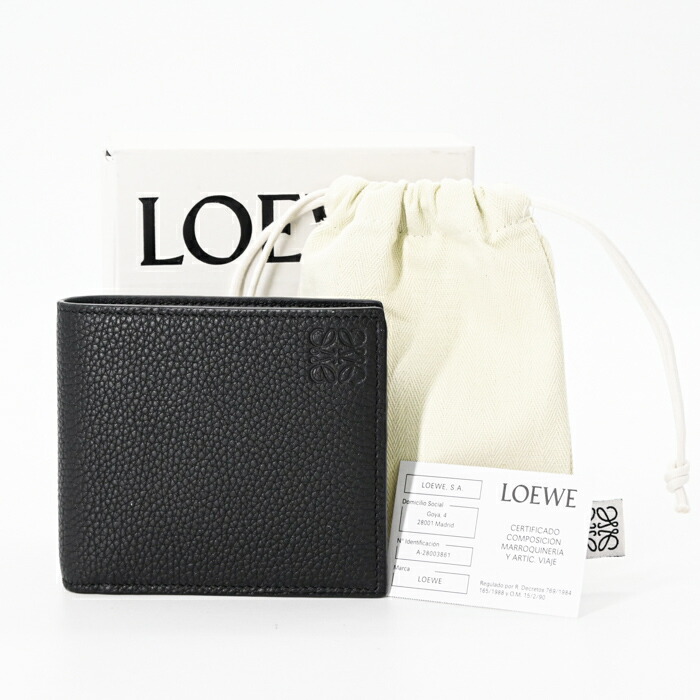 楽天市場】【値下げ】【美品】LOEWE ロエベ ロゴ 二つ折り財布