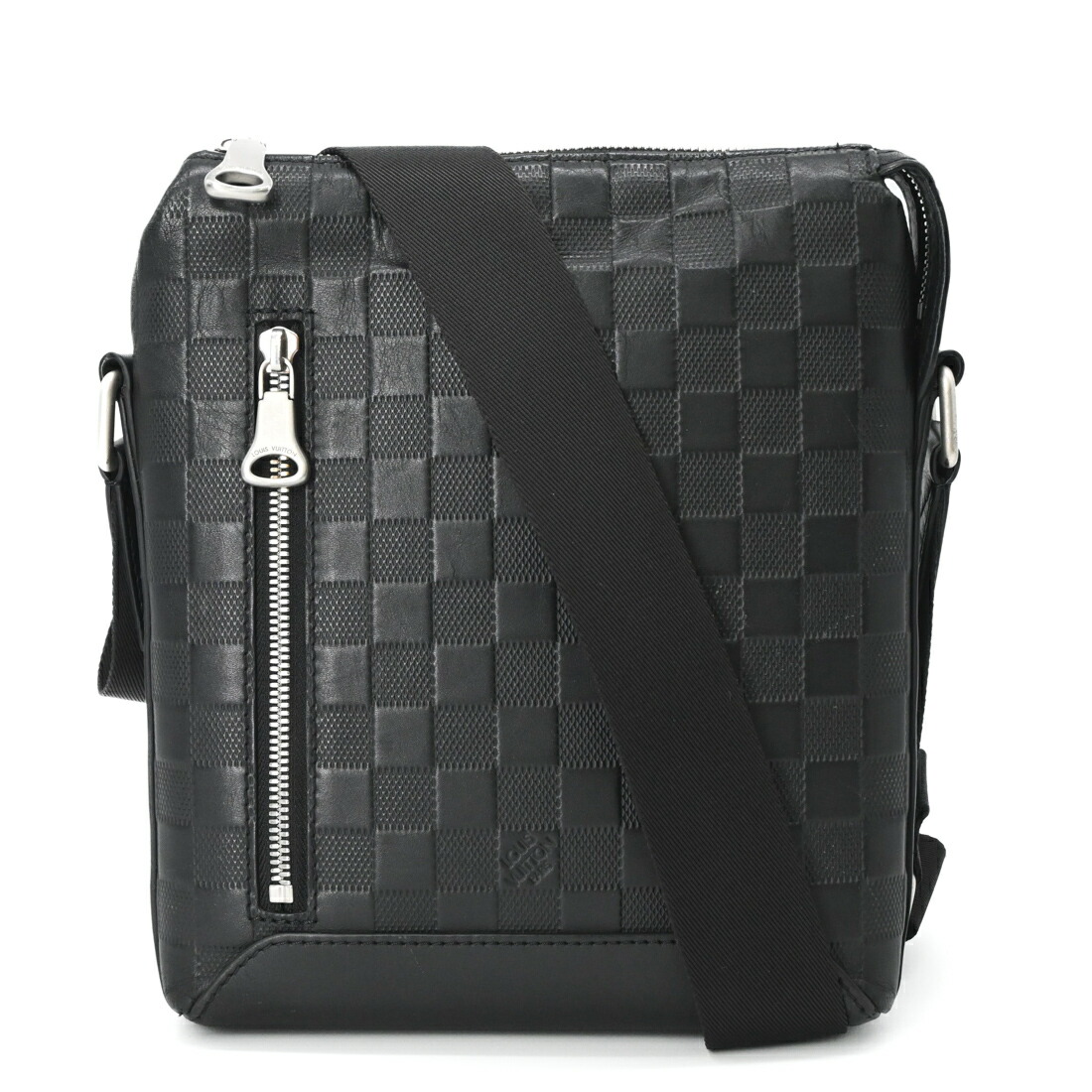 【お割り引き】【美品】LOUIS VUITTON ルイ ヴィトン ダミエアンフィニ 伝達人BB ショルダーバッグ オニキス 黒いこと N42418