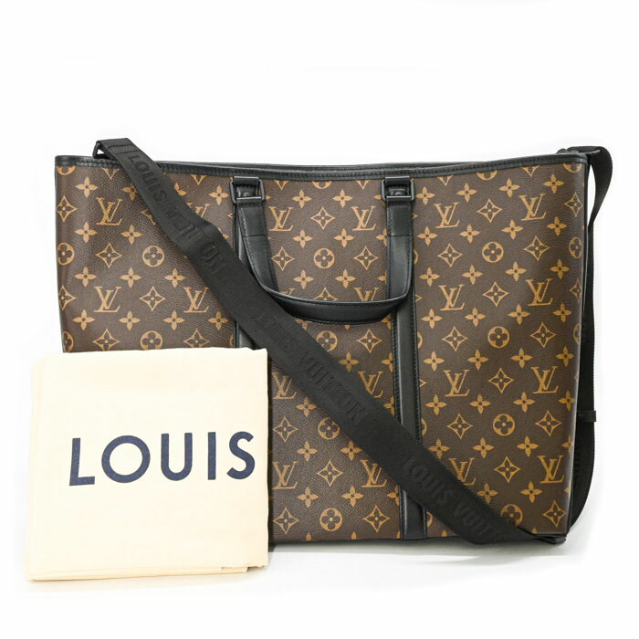 【未当て嵌める品】LOUIS VUITTON ルイ ヴィトン モノグラム マカサー 土日 トート GM 2WAY 肩肉 ユニ一発やる 赤銅色 茶 M45733