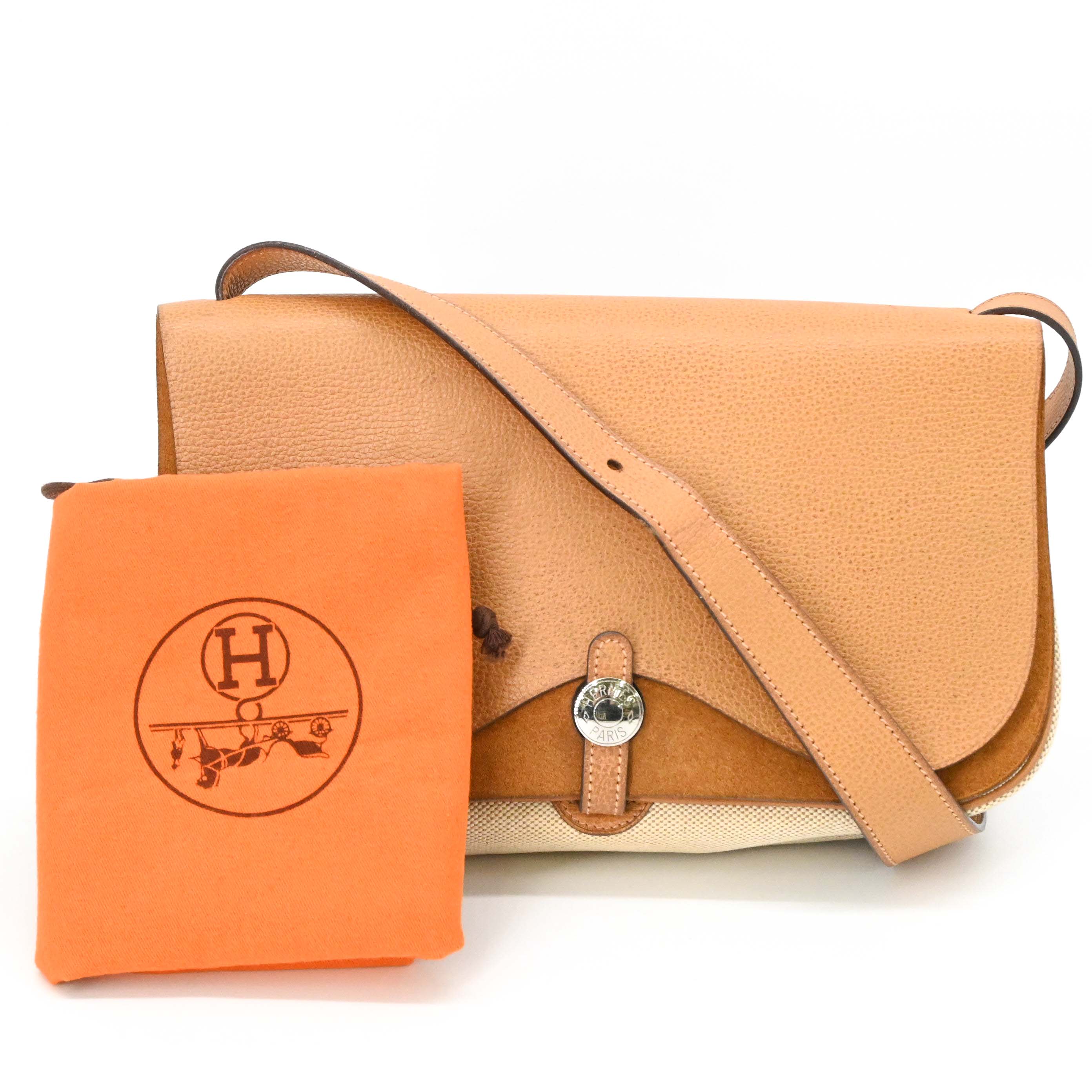 【美品】HERMES エルメス サックコロラドMM トワルアッシュ ヴェッシュリエージュ ショルダー ゴールド S金具 □I刻印