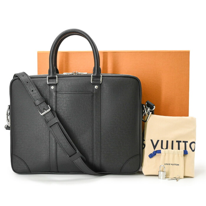 【未使用品】LOUIS VUITTON ルイヴィトン ポルトドキュマン ヴォワヤージュ タイガ ビジネス 書類カバン ブリーフケース ノワール メンズ M30925