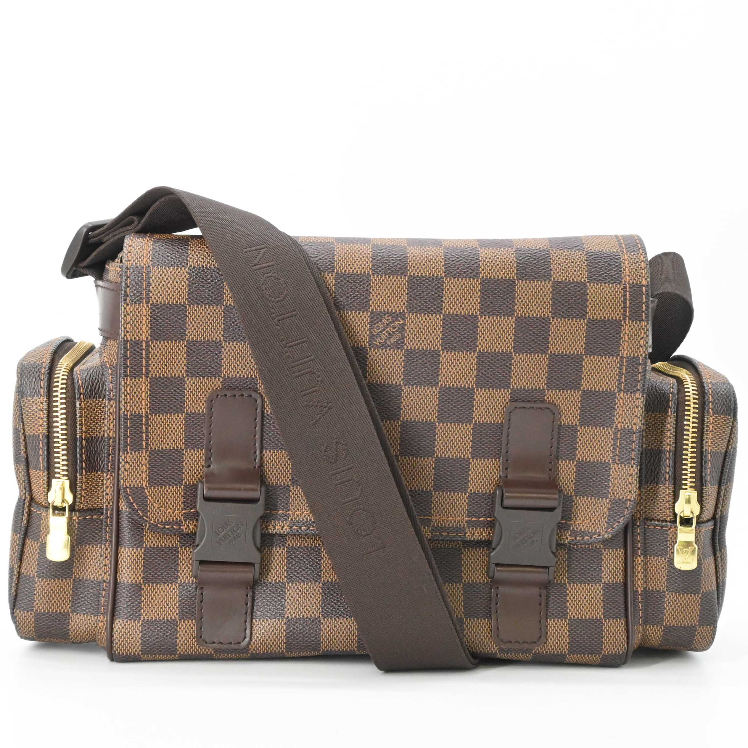 【美品】LOUIS VUITTON ルイヴィトン ダミエ リポーターメルヴィール ショルダーバッグ 赤銅色 茶 レディース N51126