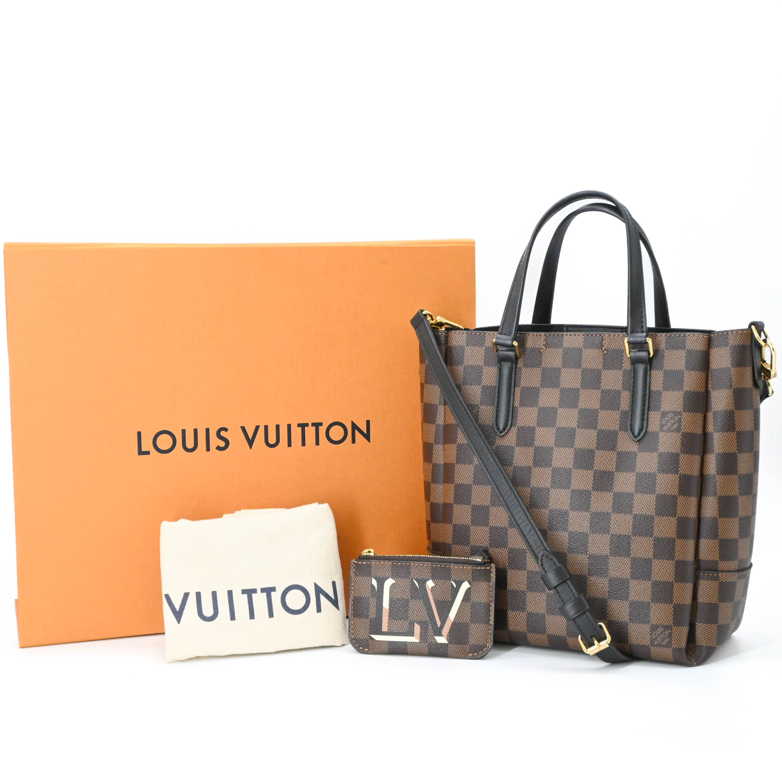 【美品】LOUIS VUITTON ヴィトン ダミエ ベルモント NV BB ハンドバック 肩先 2WAY レディース 赤銅色 茶 N60348