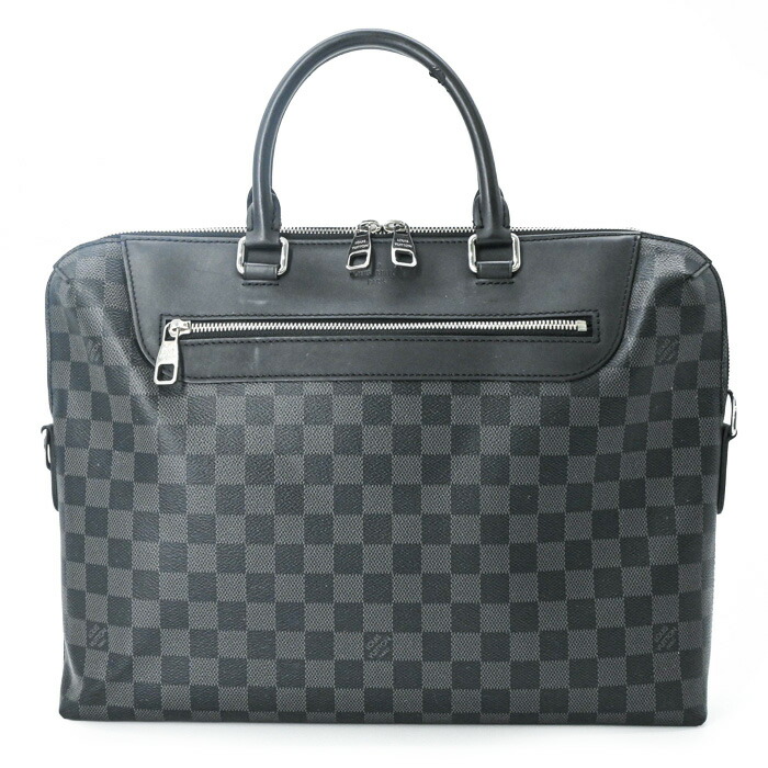 LOUIS VUITTON ヴィトン ダミエグラフィット ポルトドキュマン ワット秒 NM PDJ 商行為御徒面子 ブリーフ容れもの 書きもの鞄 黒いこと N48260 同盟罷工一回り欠品