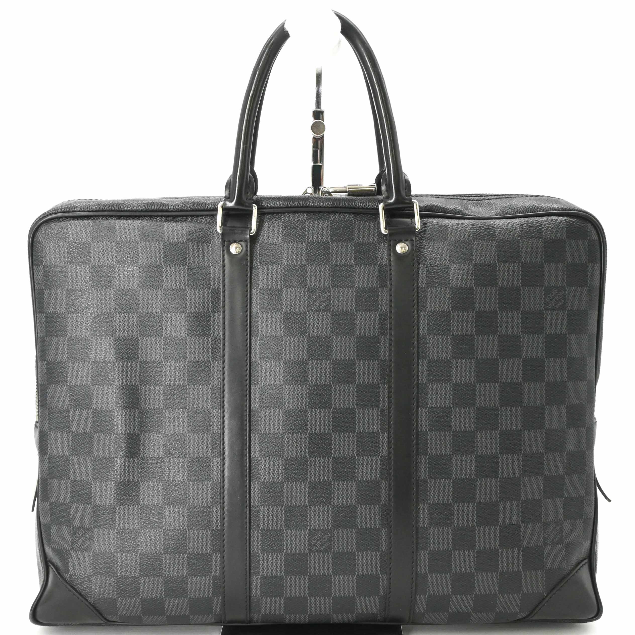 【美品】LOUIS VUITTON ルイヴィトン ダミエ グラフィット ポルトドキュマン ヴォワヤージュ PDV ビジネス 書類 ブリーフケース ブラック 黒 Ｎ41125｜ブランド買取販売SRC
