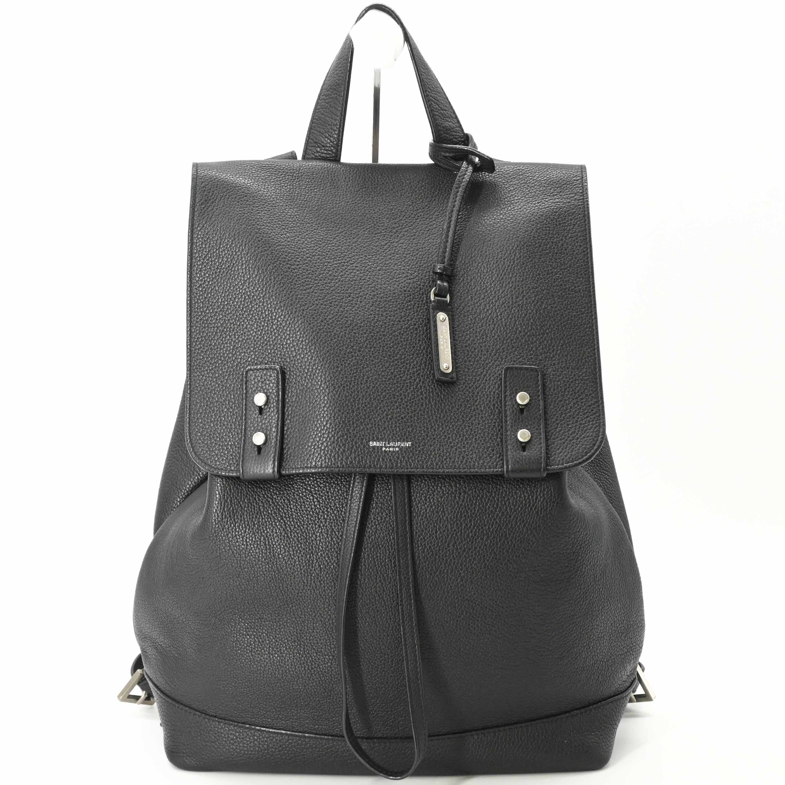 【美品】SAINT LAURENT サンローラン サックドジュール うしろ側容器に並べる 背嚢 なめし革 黒いこと 黒 ユニ一発やる 480585