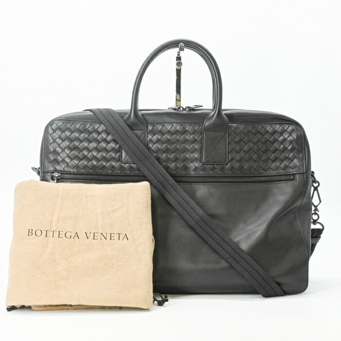 【未当て嵌める品】BOTTEGA VENETA ボッテガ ヴェネタ イントレチャート なめし革 2way ショルダーバッグ 商行為 黒いこと メンズ 405557