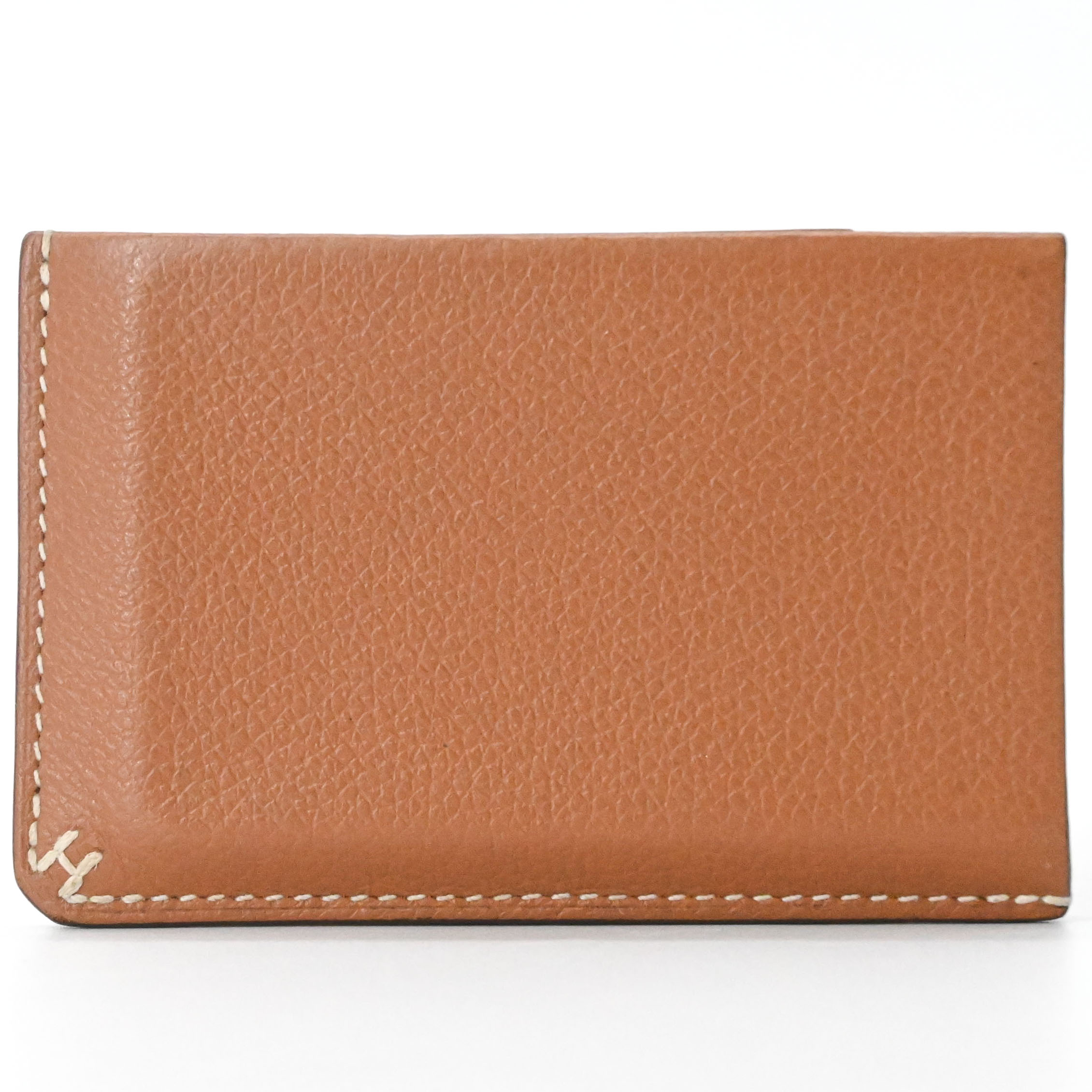【美品】HERMES エルメス Hセリエ カードケース 定期入れ 名刺入れ パスケース ヴォーエバーカラー ゴールド ＃W刻印｜ブランド買取販売SRC