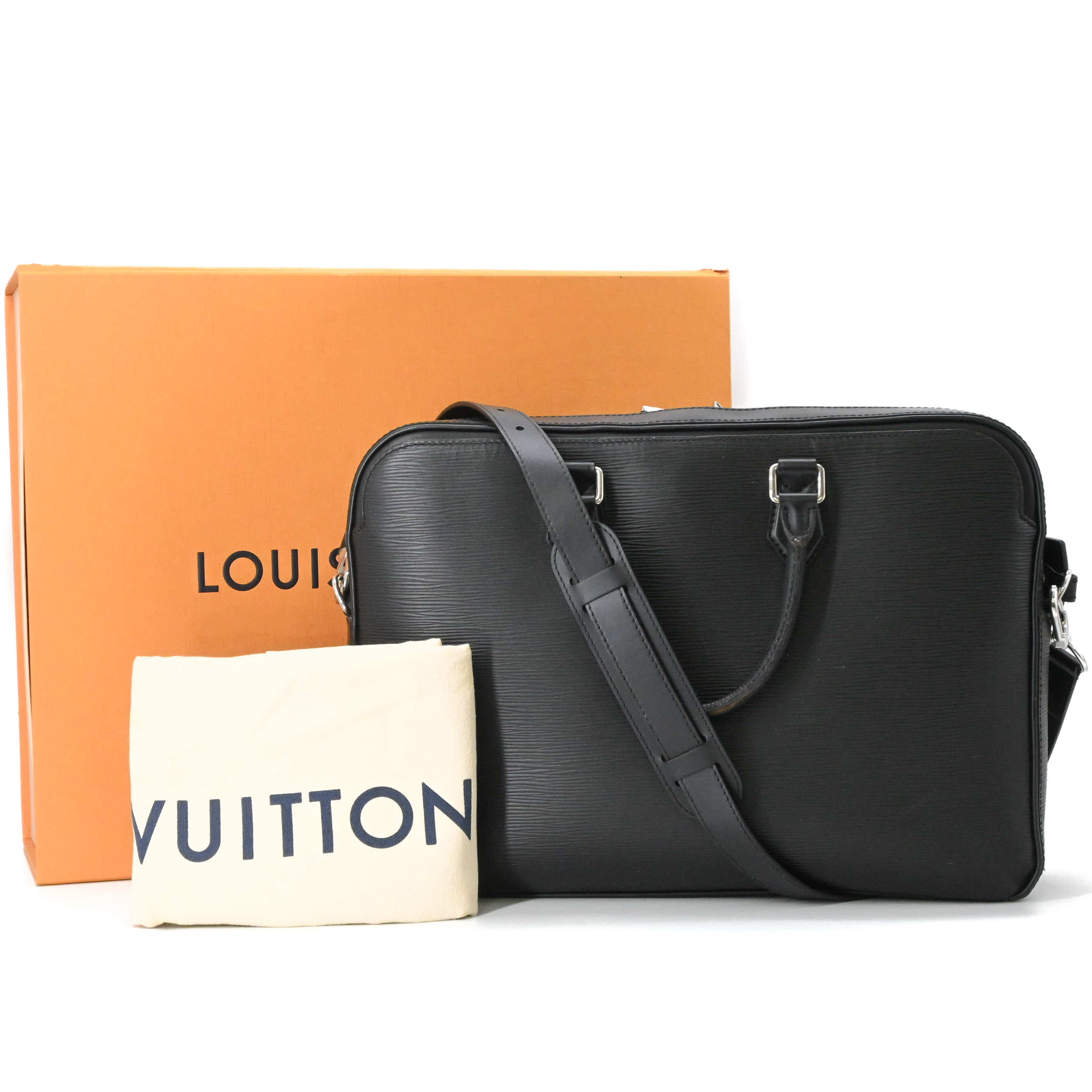 LOUIS VUITTON ヴィトン ダンディ エピ レザー ビジネスバッグ ショルダーバッグ ブリーフケース 背面ストラップ メンズ ブラック 黒 M54404｜ブランド買取販売SRC