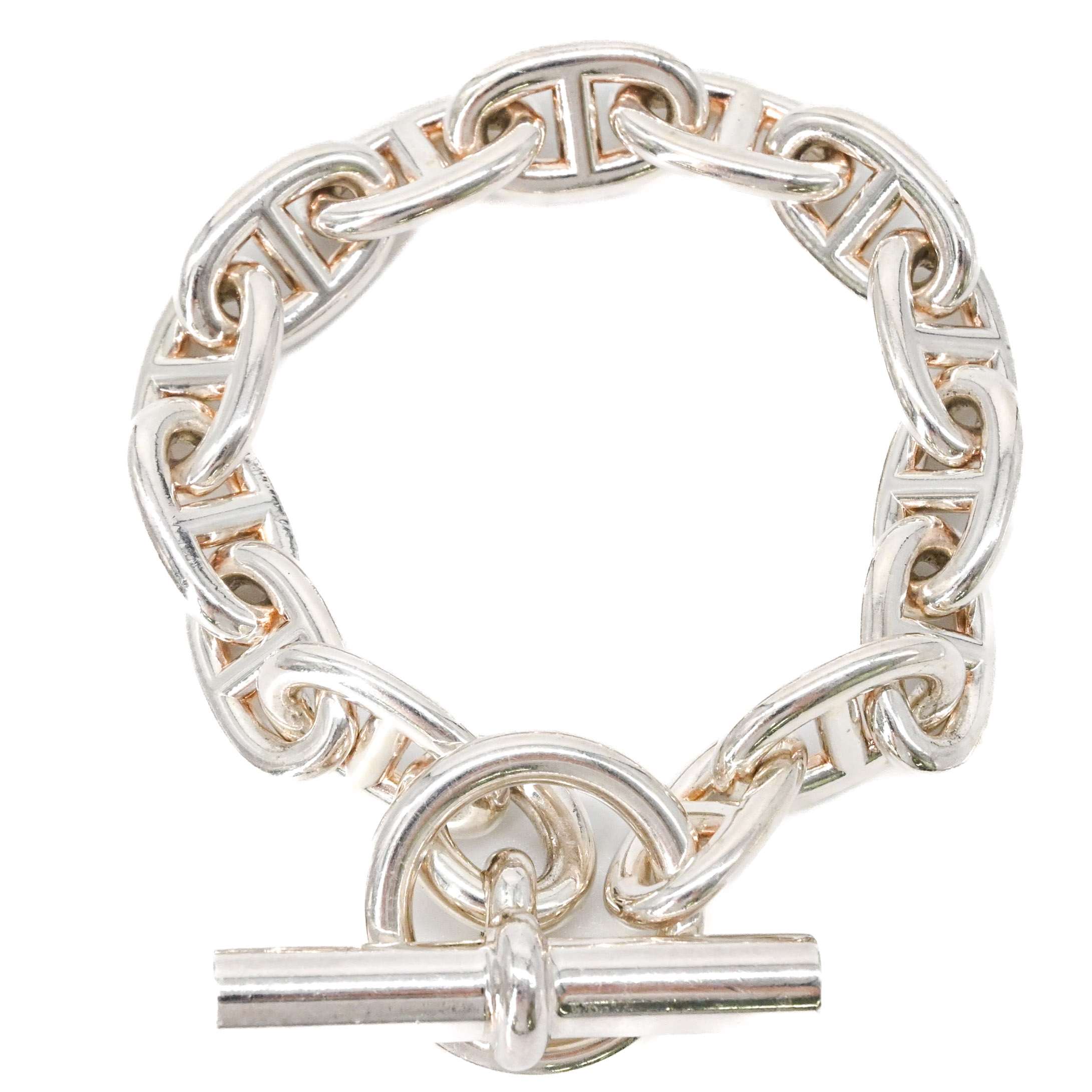 【美品】HERMES エルメス シェーヌダンクル MM 14コマ ブレスレット アクセサリー シルバー SV925｜ブランド買取販売SRC
